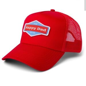 Happy Dad Hard Seltzer Red Trucker Snap Back Hat